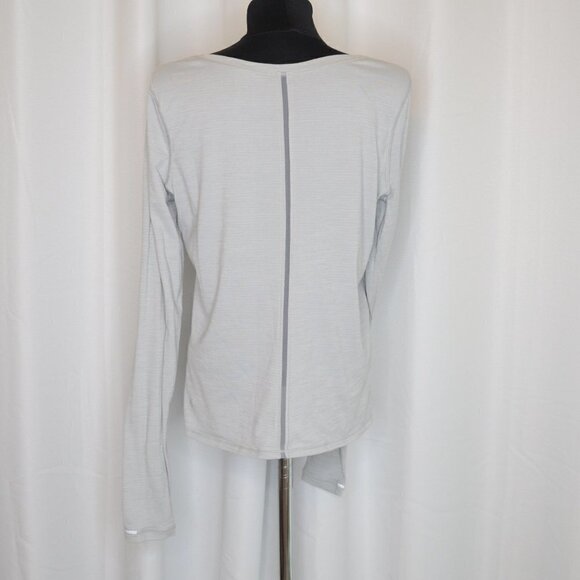 Lululemon Intensi-Tee Long Sleeve In Heathered Seal Grey / Battleship Sz 10 - Picture 5 of 10